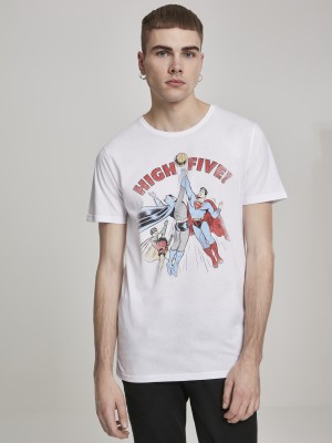 Мъжка тениска Merchcode JL High Five в бял цвят