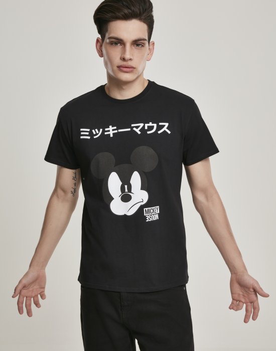 Мъжка тениска Merchcode  Mickey Japanese в черен цвят, MERCHCODE, Тениски - Complex.bg