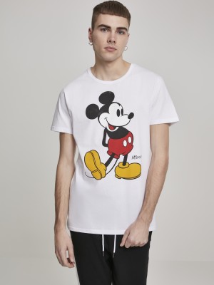 Мъжка тениска Merchcode Mickey Mouse в бял цвят Мъжка тениска Merchcode Mickey Mouse в бял цвят