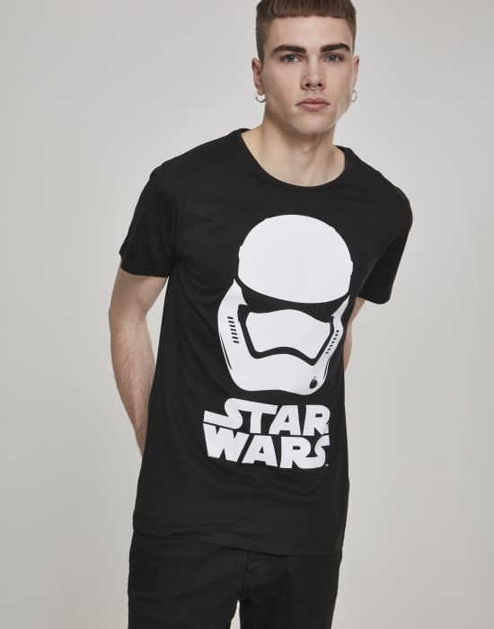 Мъжка тениска Merchcode Star Wars Trooper в черен цвят, MERCHCODE, Тениски - Complex.bg