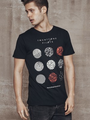 Мъжка тениска Merchcode Twenty One Pilots в черен цвят