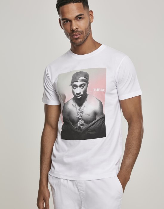 Мъжка тениска Mister Tee 2pac Afterglow в бял цвят, Mister Tee, Тениски - Complex.bg