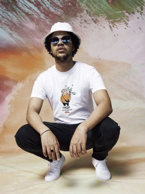 Мъжка тениска Mister Tee Bear Money в бял цвят