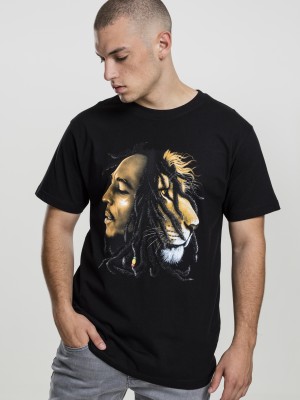 Мъжка тениска Mister Tee Bob Marley Lion Face