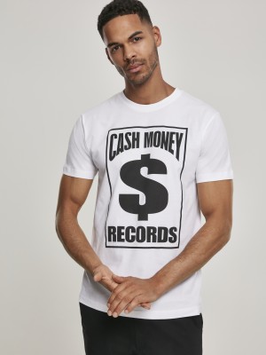 Мъжка тениска Mister Tee Cash Money Records в бял цвят Мъжка тениска Mister Tee Cash Money Records в бял цвят