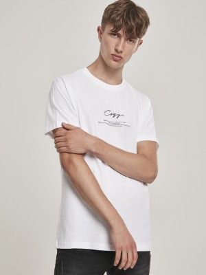 Мъжка тениска Mister Tee Cozy в бял цвят