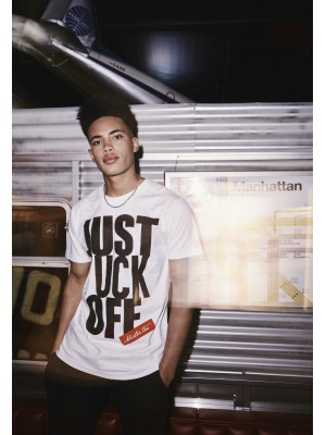 Мъжка тениска Mister Tee Fuck Off в бял цвят