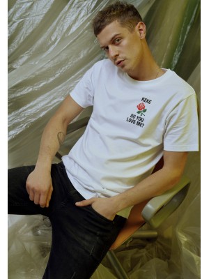 Мъжка тениска Mister Tee Keke Love в бял цвят