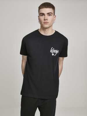 Мъжка тениска Mister Tee Kings Cards в черен цвят