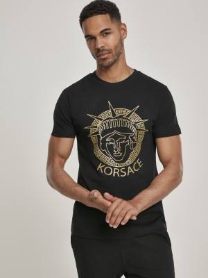 Мъжка тениска Mister Tee Korsace в черен цвят