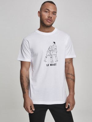 Мъжка тениска Mister Tee Le Beast в бял цвят