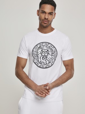 Мъжка тениска Mister Tee Lion Face в бял цвят