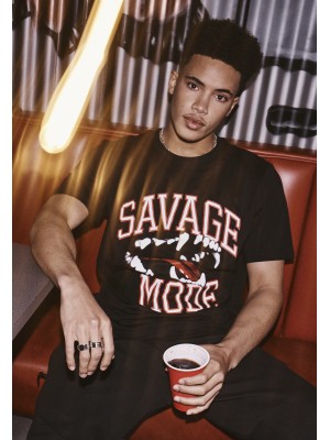 Мъжка тениска Mister Tee Savage Mode в черен цвят