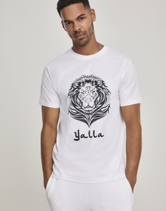 Мъжка тениска Mister Tee Yalla Lion в бял цвят, Mister Tee, Тениски - Complex.bg