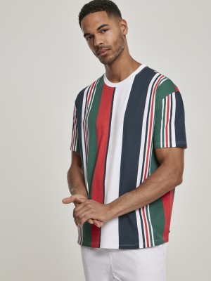 Мъжка тениска Oversized на цветни ивици Urban Classics