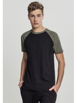 Мъжка тениска с ръкави тип реглан Urban Classics blk/olive