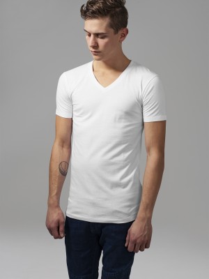 Мъжка тениска с V-образно деколте Urban Classics White