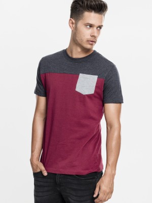 Мъжка тениска Urban Classics burgundy/cha/gry