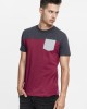 Мъжка тениска Urban Classics burgundy/cha/gry, Urban Classics, Тениски - Complex.bg