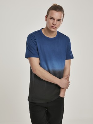 Мъжка тениска Urban Classics Dip Dyed midnightnavy/black