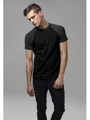 Мъжка тениска Urban Classics с ръкави тип реглан blk/cha