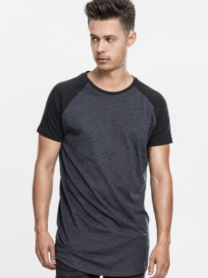 Мъжка тениска Urban Classics с реглан ръкав cha/blk