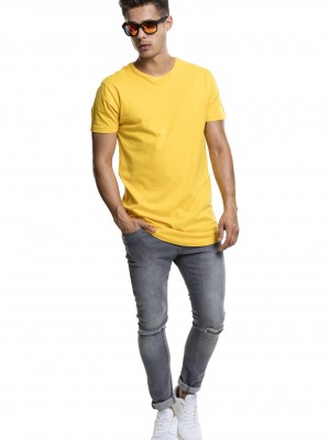Мъжка тениска Urban Classics Shaped chrome yellow