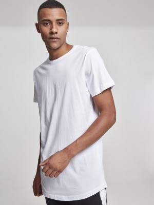 Мъжка тениска Urban Classics Shaped в бял цвят