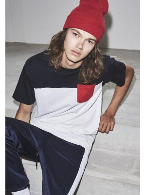 Мъжка тениска Urban Classics whitenavyfire red