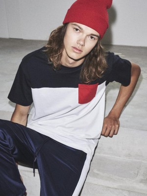 Мъжка тениска Urban Classics whitenavyfire red