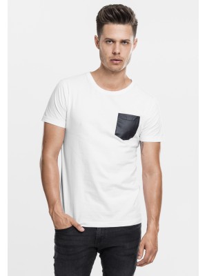 Мъжка тениска Urban Classics wht/blk с джоб