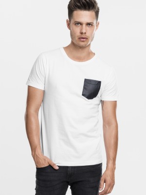 Мъжка тениска Urban Classics wht/blk с джоб