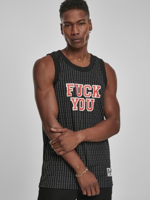 Мъжки черен потник Mister Tee Fuckyou  Мъжки черен потник Mister Tee Fuckyou