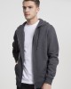 Мъжки изчистен суичър с цип Urban Classics charcoal, Urban Classics, Суичъри с цип - Complex.bg