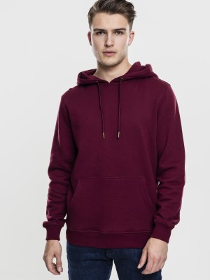 Мъжки изчистен тъмночервен суичър Urban Classics port