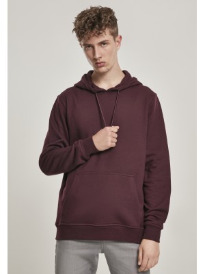 Мъжки изчистен тъмночервен суичър Urban Classics redwine