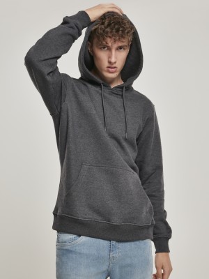 Мъжки изчистен тъмносив суичър Urban Classics charcoal