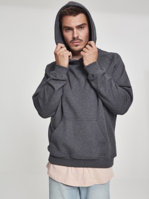 Мъжки изчистен тъмносив суичър Urban Classics charcoal TB014