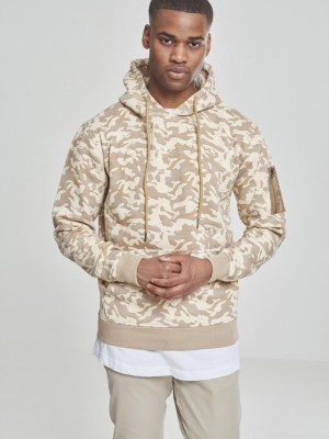 Мъжки камуфлажен суичър Urban Classics beige camo