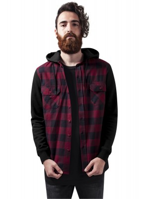 Мъжки кариран суичър Urban Classics blkburgundyblk