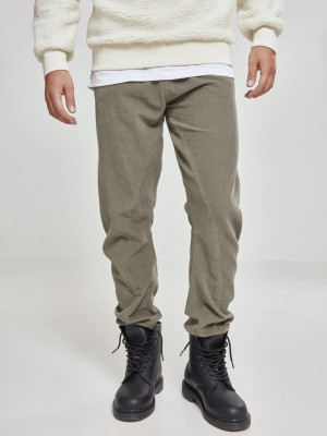 Мъжки панталони Urban Classics в цвят маслина