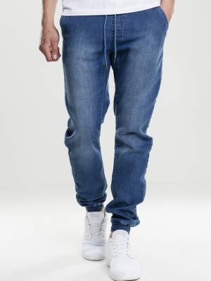 Мъжки сини дънки с връзки Urban Classics