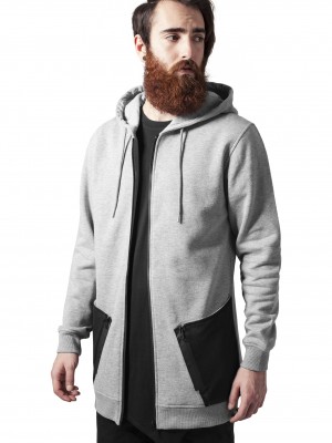 Мъжки сив суичър с цип Urban Classics