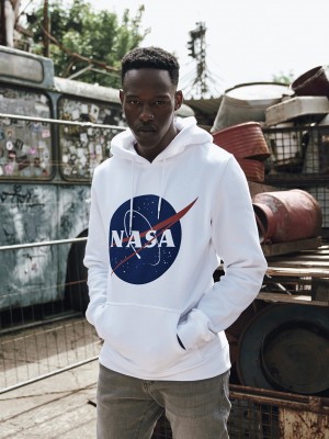 Мъжки суичър Mister Tee NASA в бял цвят