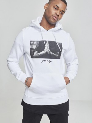 Мъжки суичър Mister Tee Pray в бял цвят