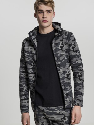 Мъжки суичър с цип Urban Classics wood camo