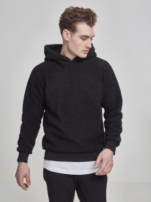 Мъжки суичър Urban Classics Sherpa в черен цвят