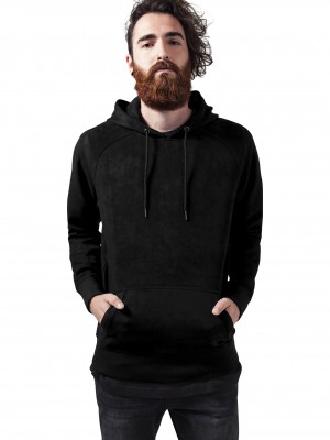 Мъжки велурен суичър в черен цвят Urban Classics