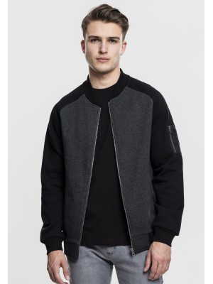 Мъжко двуцветно яке тип бомбър Urban Classics cha/blk