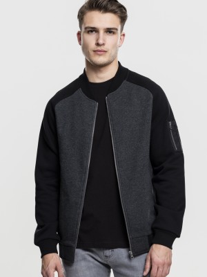 Мъжко двуцветно яке тип бомбър Urban Classics cha/blk